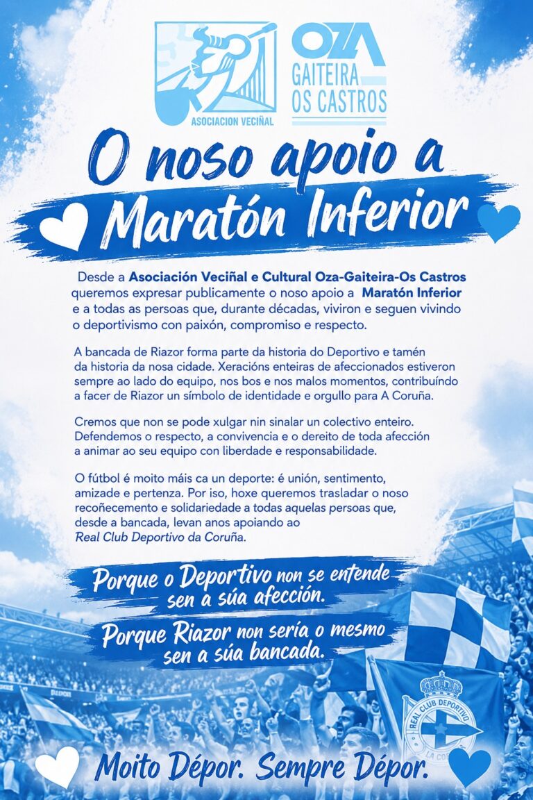 O noso apoio ás Maratón Inferior