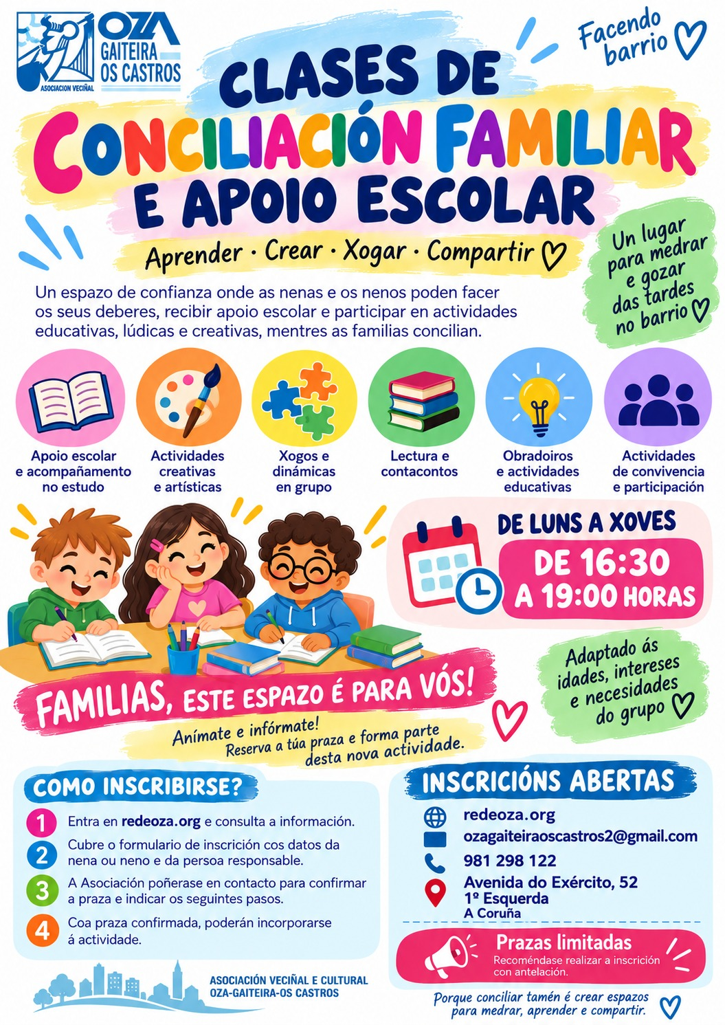 CLASES DE CONCILIACIÓN FAMILIAR E APOIO ESCOLAR